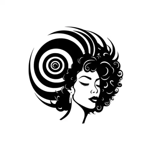 Afro Lady Face Silhouette SVG Design | SVG Files for Cricut & Print