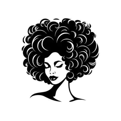 Afro Lady Face Silhouette SVG Design | SVG Files for Cricut & Print