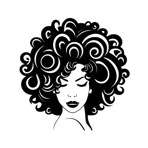 Afro Lady Face Silhouette SVG Design | SVG Files for Cricut & Print