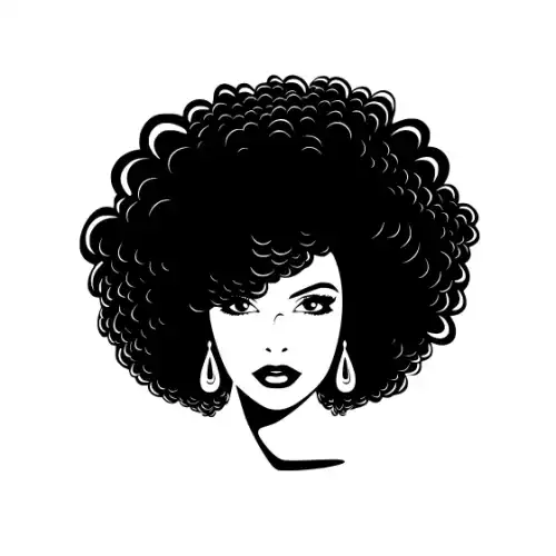 Afro Lady Face Silhouette SVG Design | SVG Files for Cricut & Print