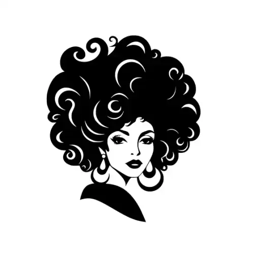 Afro Lady Face Silhouette SVG Design | SVG Files for Cricut & Print