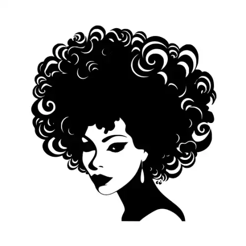 Afro Lady Face Silhouette SVG Design | SVG Files for Cricut & Print