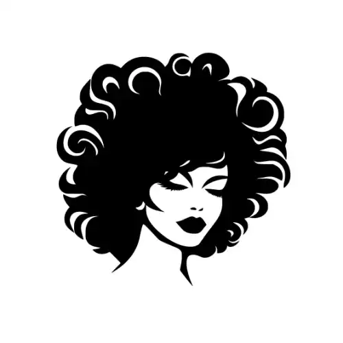 Afro Lady Face Silhouette SVG Design | SVG Files for Cricut & Print