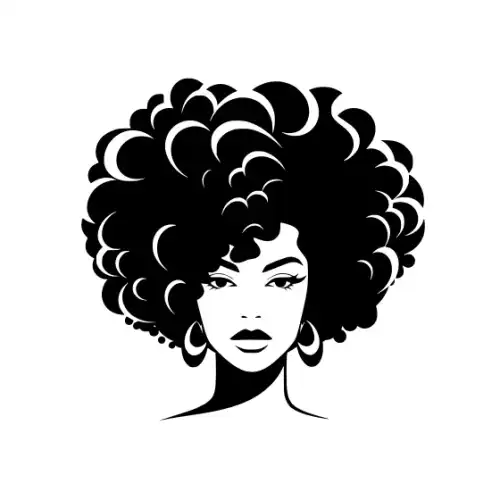 Afro Lady Face Silhouette SVG Design | SVG Files for Cricut & Print