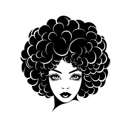 Afro Lady Face Silhouette SVG Design | SVG Files for Cricut & Print