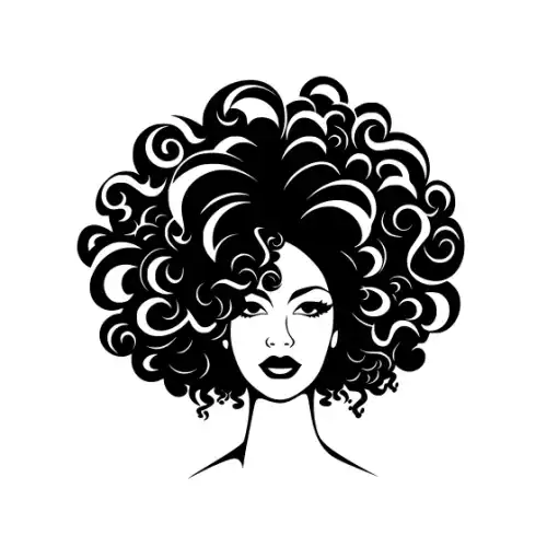 Afro Lady Face Silhouette SVG Design | SVG Files for Cricut & Print