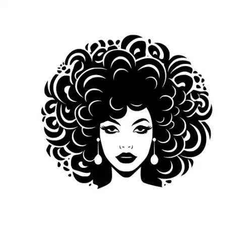 Afro Lady Face Silhouette SVG Design | SVG Files for Cricut & Print