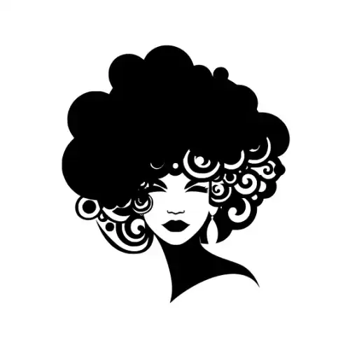 Afro Lady Face Silhouette SVG Design | SVG Files for Cricut & Print