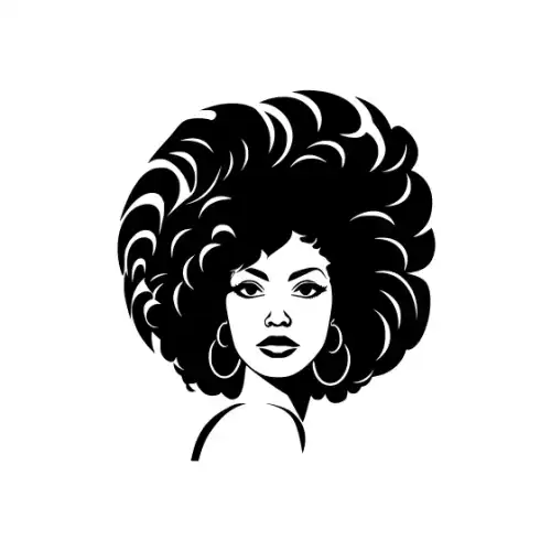 Afro Lady Face Silhouette SVG Design | SVG Files for Cricut & Print