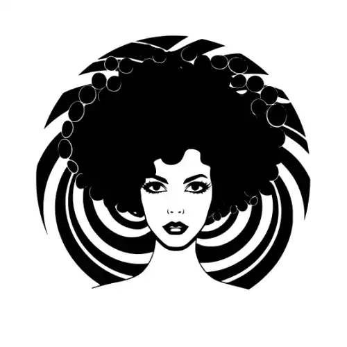 Afro Lady Face Silhouette SVG Design | SVG Files for Cricut & Print