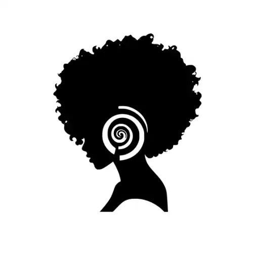 Afro Lady Pose Silhouette SVG Design | SVG Files for Cricut & Print