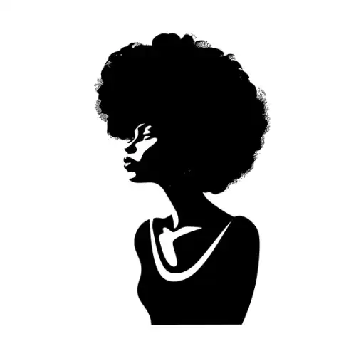 Afro Lady Pose Silhouette SVG Design | SVG Files for Cricut & Print