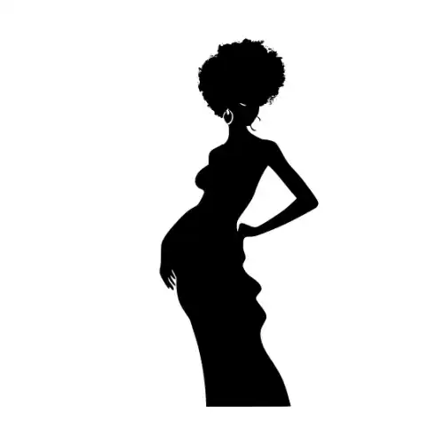 Afro Lady Pose Silhouette SVG Design | SVG Files for Cricut & Print