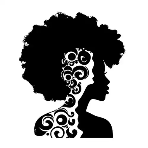Afro Lady Pose Silhouette SVG Design | SVG Files for Cricut & Print