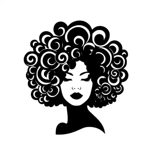 Afro Lady Pose Silhouette SVG Design | SVG Files for Cricut & Print
