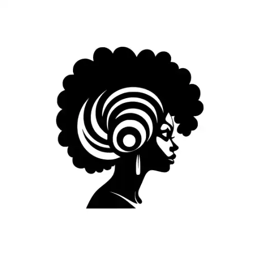 Afro Lady Pose Silhouette SVG Design | SVG Files for Cricut & Print
