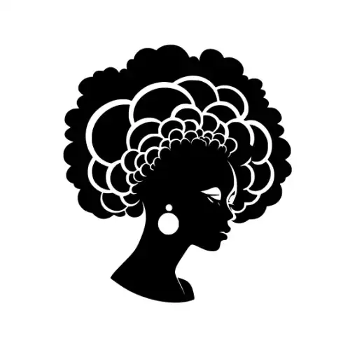 Afro Lady Pose Silhouette SVG Design | SVG Files for Cricut & Print