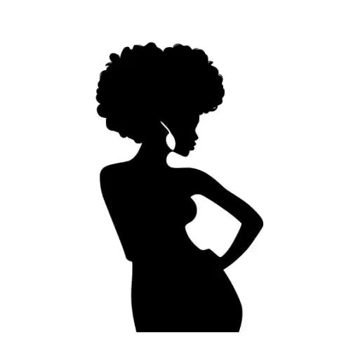 Afro Lady Pose Silhouette SVG Design | SVG Files for Cricut & Print