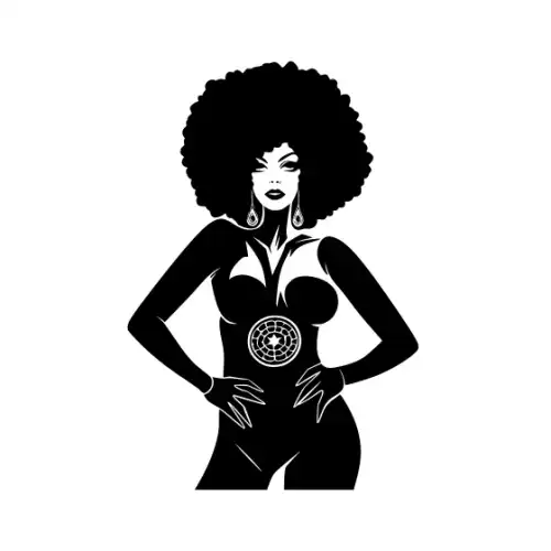 Afro Lady Pose Silhouette SVG Design | SVG Files for Cricut & Print