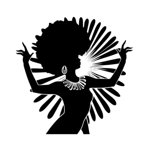 Afro Lady Pose Silhouette SVG Design | SVG Files for Cricut & Print