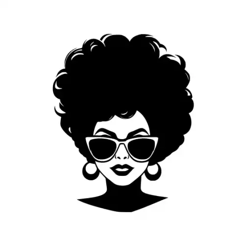 Afro Woman Puff Hair Silhouette SVG Design | SVG Files for Cricut & Print