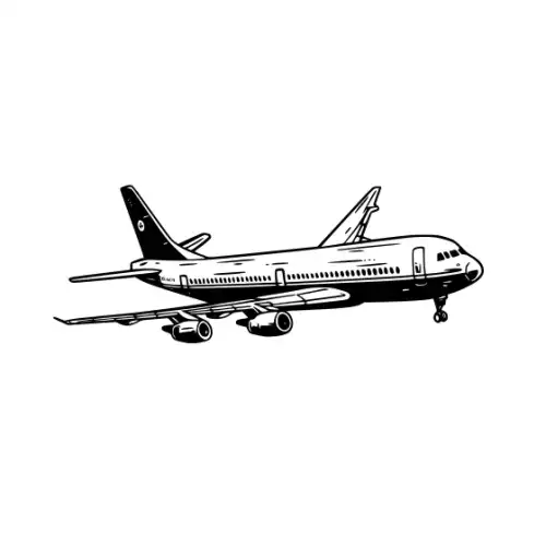 Airplane Silhouette SVG Design | SVG Files for Cricut & Print