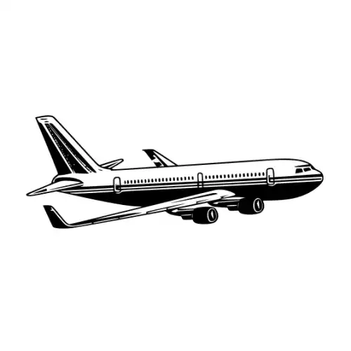 Airplane Silhouette SVG Design | SVG Files for Cricut & Print