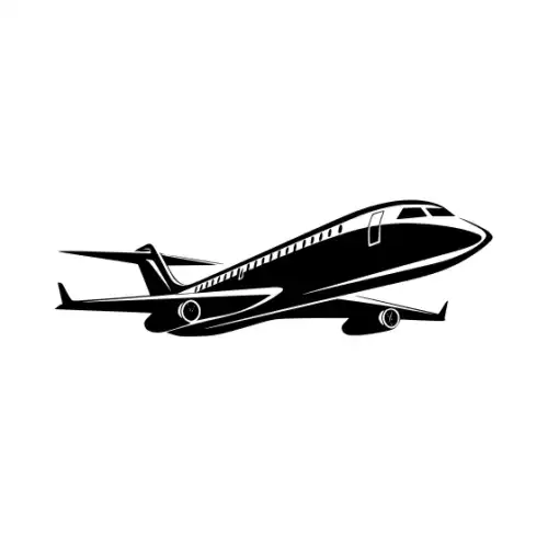 Airplane Silhouette SVG Design | SVG Files for Cricut & Print
