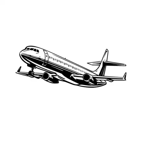 Airplane Silhouette SVG Design | SVG Files for Cricut & Print