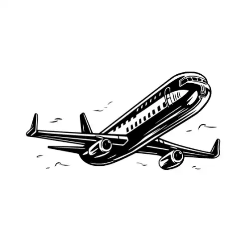 Airplane Silhouette SVG Design | SVG Files for Cricut & Print