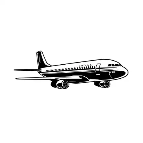 Airplane Silhouette SVG Design | SVG Files for Cricut & Print