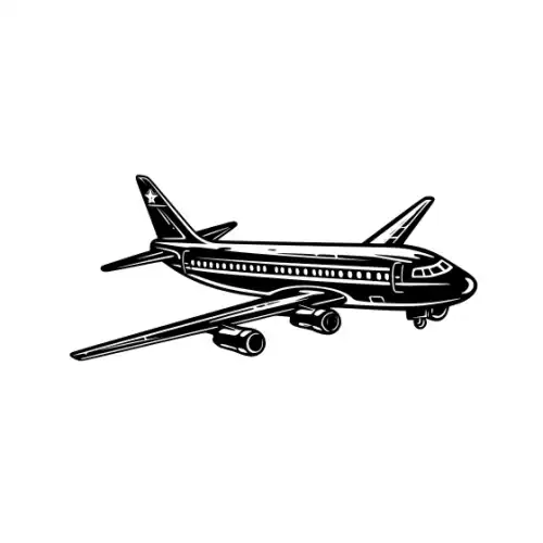Airplane Silhouette SVG Design | SVG Files for Cricut & Print