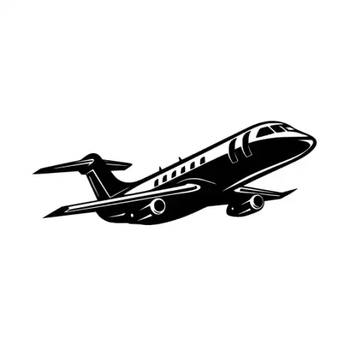 Airplane Silhouette SVG Design | SVG Files for Cricut & Print