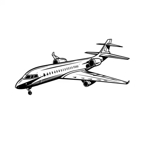 Airplane Silhouette SVG Design | SVG Files for Cricut & Print