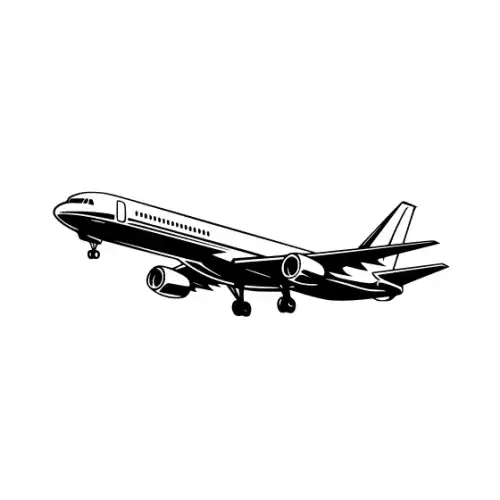Airplane Silhouette SVG Design | SVG Files for Cricut & Print