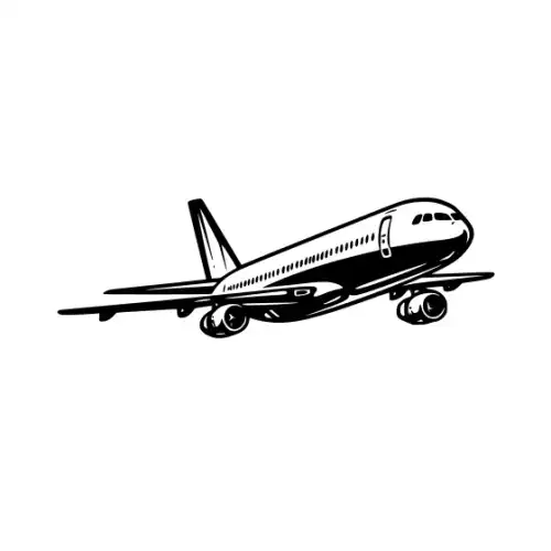 Airplane Silhouette SVG Design | SVG Files for Cricut & Print