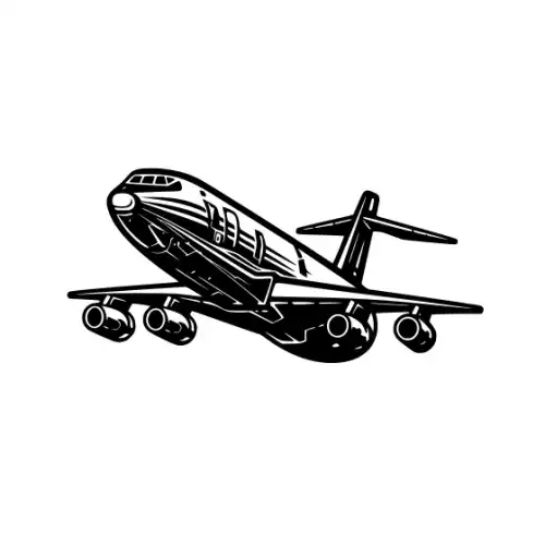 Airplane Silhouette SVG Design | SVG Files for Cricut & Print
