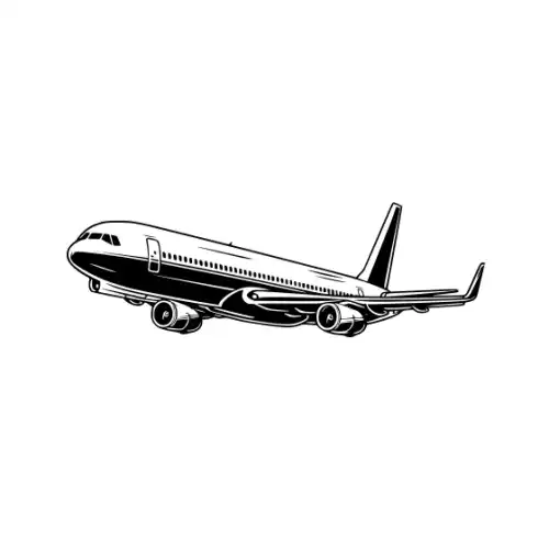 Airplane Silhouette SVG Design | SVG Files for Cricut & Print