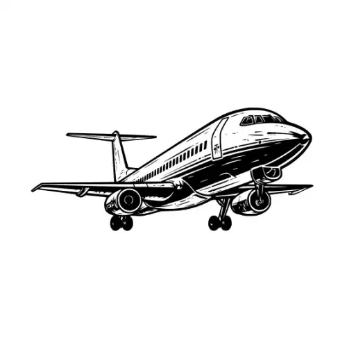 Airplane Silhouette SVG Design | SVG Files for Cricut & Print