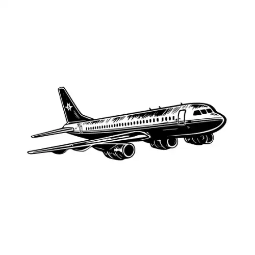 Airplane Silhouette SVG Design | SVG Files for Cricut & Print