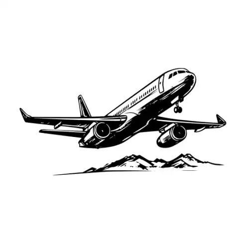 Airplane Silhouette SVG Design | SVG Files for Cricut & Print