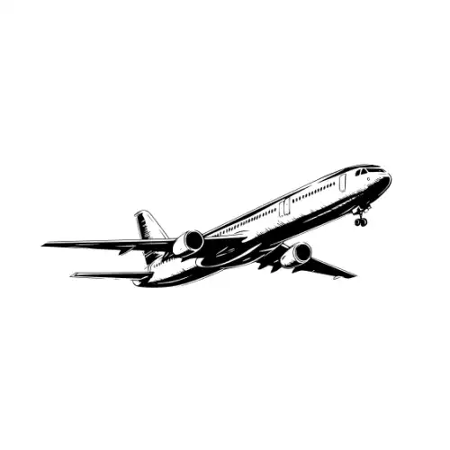 Airplane Silhouette SVG Design | SVG Files for Cricut & Print