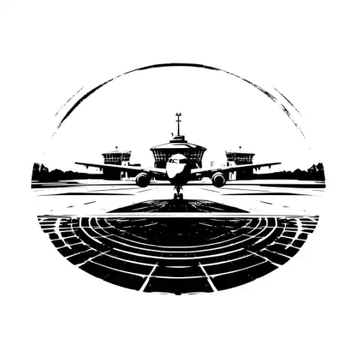 Airport Flight Terminal Silhouette SVG Design | SVG Files for Cricut & Print