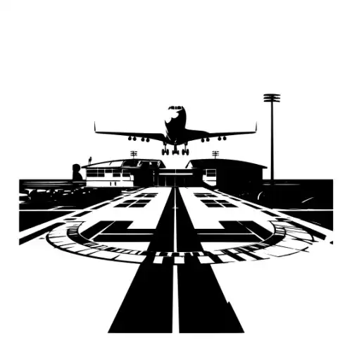 Airport Flight Terminal Silhouette SVG Design | SVG Files for Cricut & Print