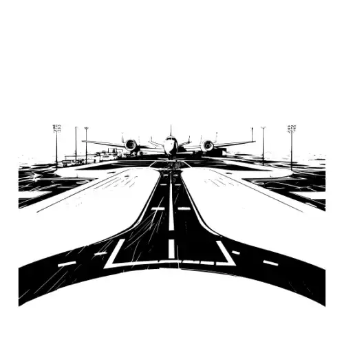 Airport Flight Terminal Silhouette SVG Design | SVG Files for Cricut & Print