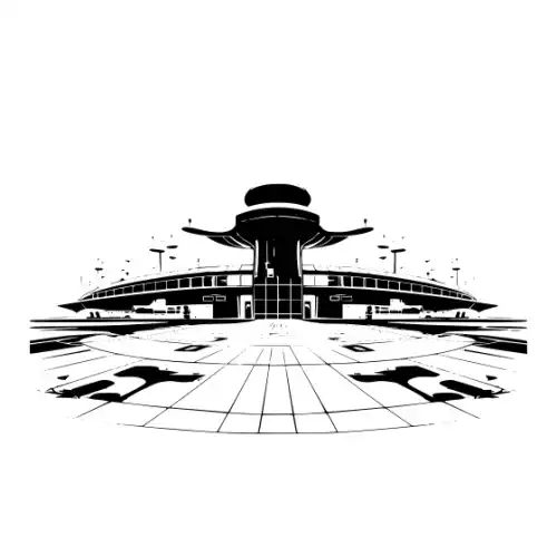 Airport Flight Terminal Silhouette SVG Design | SVG Files for Cricut & Print