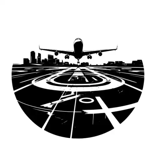 Airport Flight Terminal Silhouette SVG Design | SVG Files for Cricut & Print