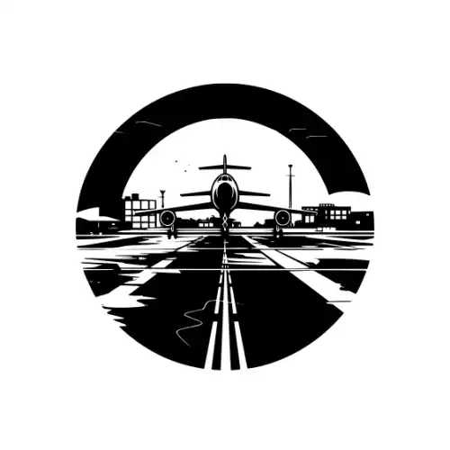 Airport Flight Terminal Silhouette SVG Design | SVG Files for Cricut & Print