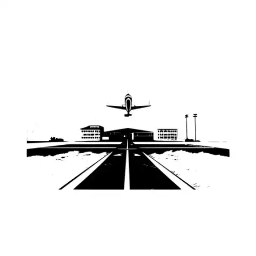 Airport Flight Terminal Silhouette SVG Design | SVG Files for Cricut & Print