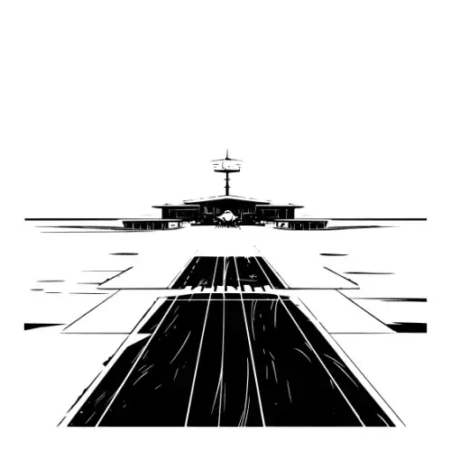 Airport Flight Terminal Silhouette SVG Design | SVG Files for Cricut & Print